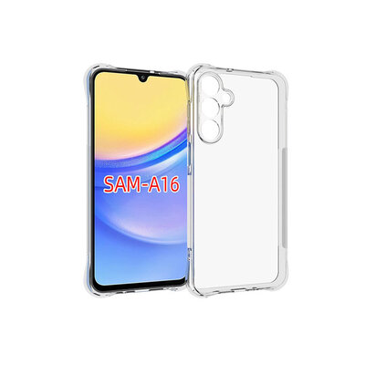 Samsung Galaxy A16 Hoesje - MobyDefend Transparante Shockproof TPU Backcover - Verstevigde Hoeken - Volledig Doorzichtig