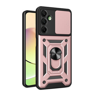Samsung Galaxy A16 Hoesje - MobyDefend Pantsercase Met Draaibare Ring - Ros&eacute;