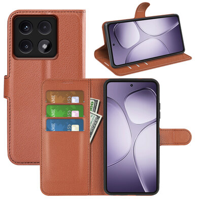 Xiaomi 14T Pro Hoesje - MobyDefend Kunstleren Wallet Book Case (Sluiting Voorkant) - Bruin