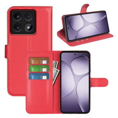 Xiaomi 14T Pro Hoesje - MobyDefend Kunstleren Wallet Book Case (Sluiting Voorkant) - Rood
