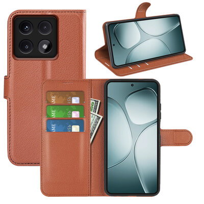 Xiaomi 14T Hoesje - MobyDefend Kunstleren Wallet Book Case (Sluiting Voorkant) - Bruin