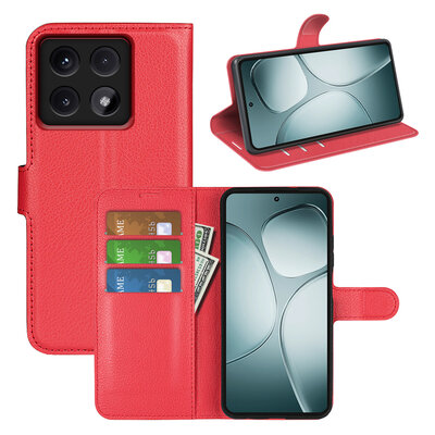 Xiaomi 14T Hoesje - MobyDefend Kunstleren Wallet Book Case (Sluiting Voorkant) - Rood