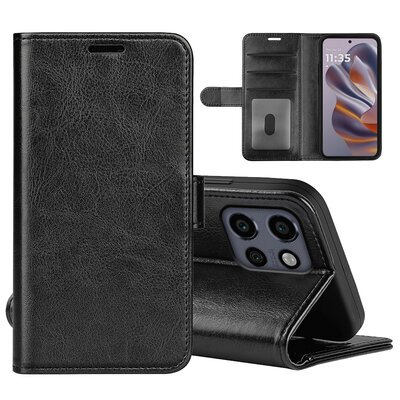 Motorola Edge 50 Neo Hoesje - MobyDefend Wallet Book Case (Sluiting Achterkant) - Zwart