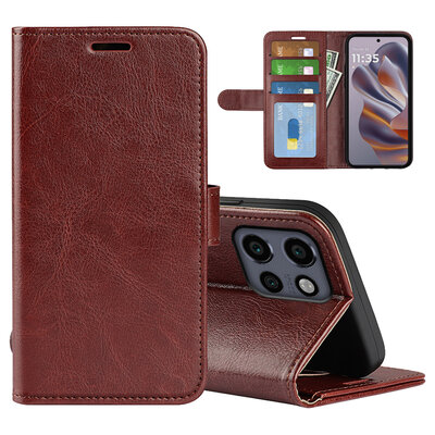 Motorola Edge 50 Neo Hoesje - MobyDefend Wallet Book Case (Sluiting Achterkant) - Bruin