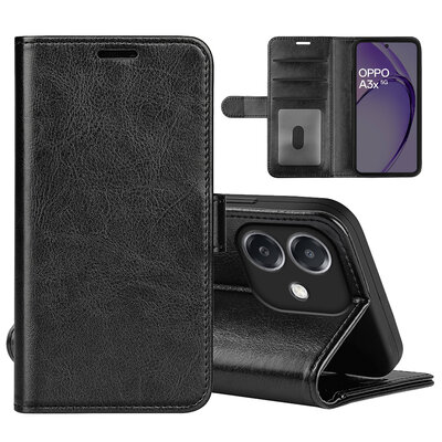 Oppo A60 5G / A40 / A40m Hoesje - MobyDefend Wallet Book Case (Sluiting Achterkant) - Zwart
