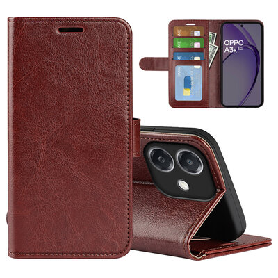 Oppo A60 5G / A40 / A40m Hoesje - MobyDefend Wallet Book Case (Sluiting Achterkant) - Bruin