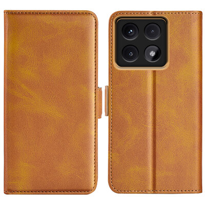 Xiaomi 14T Pro Hoesje - MobyDefend Luxe Wallet Book Case (Sluiting Zijkant) - Lichtbruin