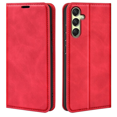 Samsung Galaxy A16 Hoesje - MobyDefend Luxe Wallet Bookcase (Magnetische Sluiting) - Rood