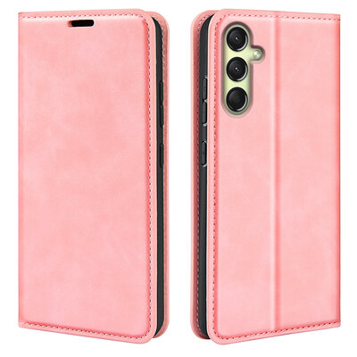Samsung Galaxy A16 Hoesje - MobyDefend Luxe Wallet Bookcase (Magnetische Sluiting) - Roze