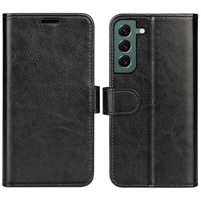 Samsung Galaxy S23 Plus (S23+) Hoesje - MobyDefend Wallet Book Case (Sluiting Achterkant) - Zwart