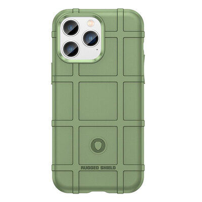 iPhone 14 Pro Hoesje - Mobydefend Rugged Shield TPU Backcover - Groen