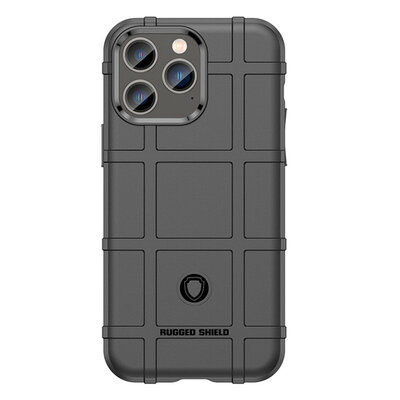 iPhone 14 Pro Hoesje - Mobydefend Rugged Shield TPU Backcover - Zwart