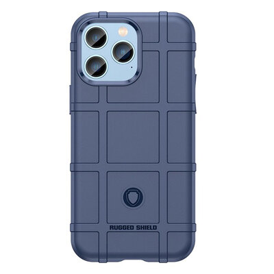 iPhone 14 Pro Max Hoesje - Mobydefend Rugged Shield TPU Backcover - Blauw