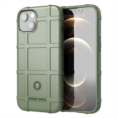 iPhone 13 Hoesje - Mobydefend Rugged Shield TPU Backcover - Groen