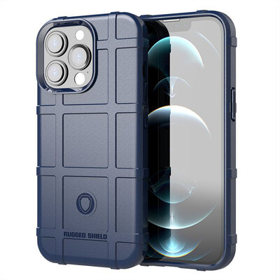 iPhone 13 Pro Hoesje - Mobydefend Rugged Shield TPU Backcover - Blauw
