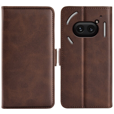Nothing Phone (2a) / Nothing Phone (2a) Plus Hoesje - MobyDefend Luxe Wallet Book Case (Sluiting Zijkant) - Bruin