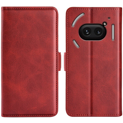 Nothing Phone (2a) / Nothing Phone (2a) Plus Hoesje - MobyDefend Luxe Wallet Book Case (Sluiting Zijkant) - Rood