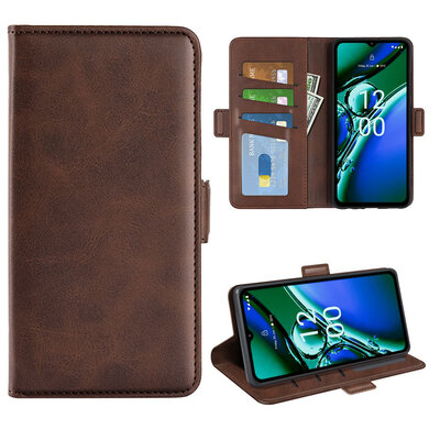 Nokia G42 Hoesje - MobyDefend Luxe Wallet Book Case (Sluiting Zijkant) - Bruin