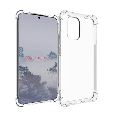 Nokia X30 Hoesje - MobyDefend Transparante Shockproof TPU Backcover - Verstevigde Hoeken - Volledig Doorzichtig