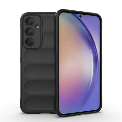 Samsung Galaxy A35 Hoesje - MobyDefend TPU Gripcase - Zwart