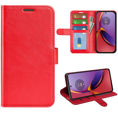 Motorola Moto G84 Hoesje - MobyDefend Wallet Book Case (Sluiting Achterkant) - Rood