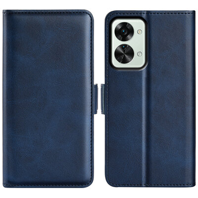 OnePlus Nord 2T Hoesje - MobyDefend Luxe Wallet Book Case (Sluiting Zijkant) - Blauw
