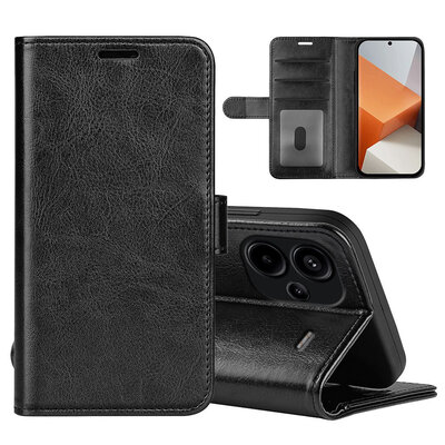 Xiaomi Redmi Note 13 Pro Plus Hoesje - MobyDefend Wallet Book Case (Sluiting Achterkant) - Zwart