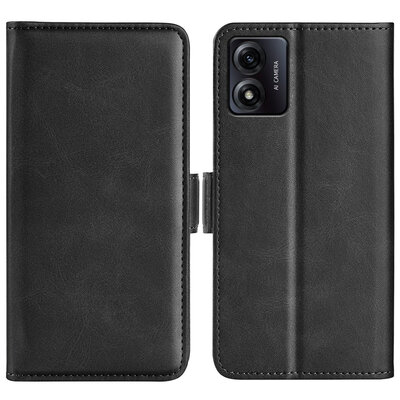 Motorola Moto E13 Hoesje - MobyDefend Luxe Wallet Book Case (Sluiting Zijkant) - Zwart