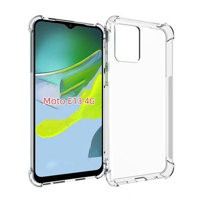 Motorola Moto E13 Hoesje - MobyDefend Transparante Shockproof TPU Backcover - Verstevigde Hoeken - Volledig Doorzichtig