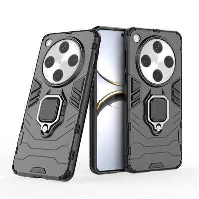 Oppo Find X8 Pro Hoesje - MobyDefend Dubbelgelaagde Pantsercase Met Standaard - Zwart