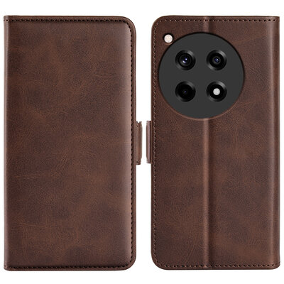 OnePlus 12R Hoesje - MobyDefend Luxe Wallet Book Case (Sluiting Zijkant) - Bruin