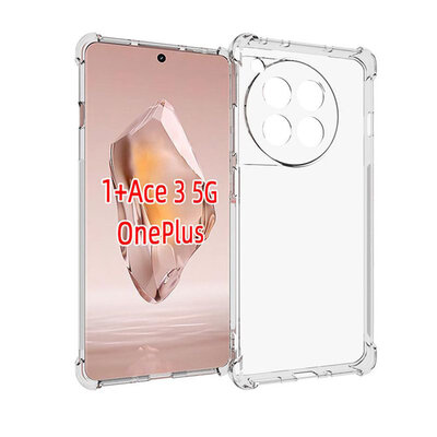 OnePlus 12R Hoesje - MobyDefend Transparante Shockproof TPU Backcover - Verstevigde Hoeken - Volledig Doorzichtig