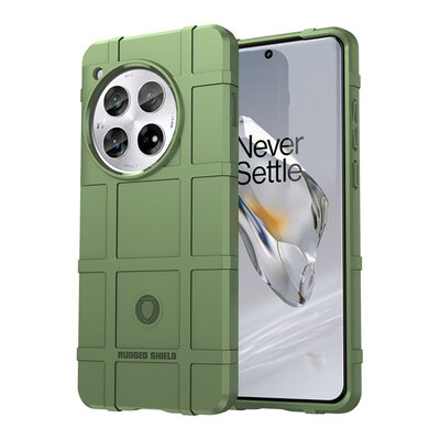 OnePlus 12 Hoesje - Mobydefend Rugged Shield TPU Backcover - Groen