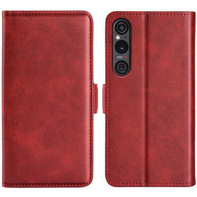 Sony Xperia 1 VI Hoesje - MobyDefend Luxe Wallet Book Case (Sluiting Zijkant) - Rood