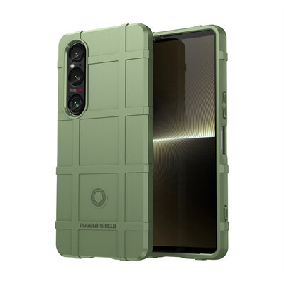 Sony Xperia 1 VI Hoesje - Mobydefend Rugged Shield TPU Backcover - Groen