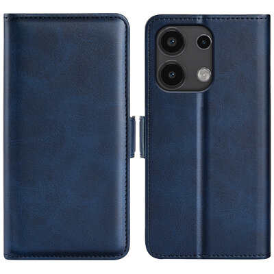 Xiaomi Redmi Note 13 4G Hoesje - MobyDefend Luxe Wallet Book Case (Sluiting Zijkant) - Blauw