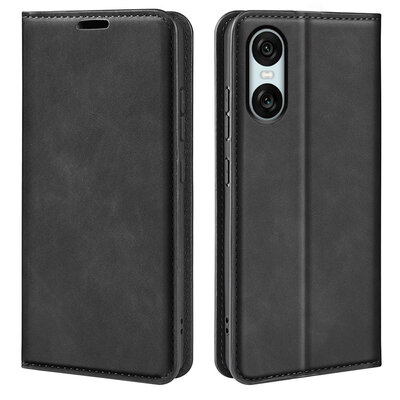 Sony Xperia 10 VI Hoesje - Luxe Wallet Bookcase (Magnetische Sluiting) - Zwart