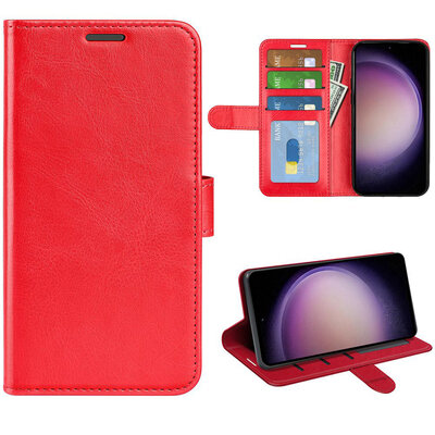 Samsung Galaxy S23 FE Hoesje - MobyDefend Wallet Book Case (Sluiting Achterkant) - Rood