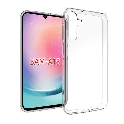 Samsung Galaxy A15 Hoesje - MobyDefend Transparante TPU Backcover - Volledig Doorzichtig