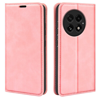 OnePlus 13 Hoesje - MobyDefend Luxe Wallet Bookcase (Magnetische Sluiting) - Roze
