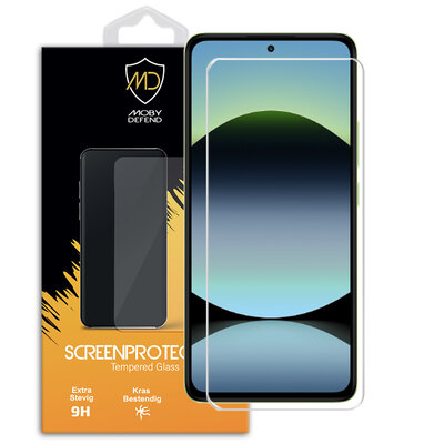 Xiaomi Redmi Note 14 4G Screenprotector - MobyDefend Case-Friendly Screensaver - Gehard Glas