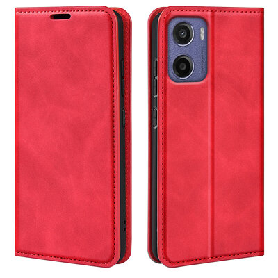 Motorola Moto E15 / G05 Hoesje - MobyDefend Luxe Wallet Bookcase (Magnetische Sluiting) - Rood