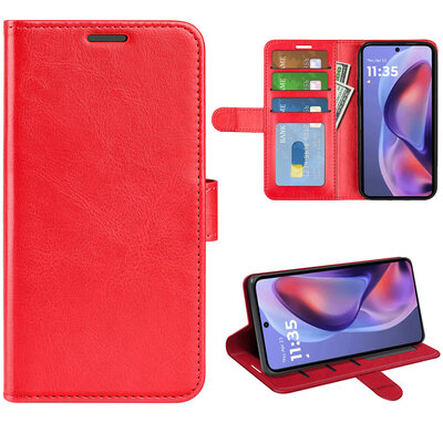 Motorola Moto E15 / G05 Hoesje - MobyDefend Wallet Book Case (Sluiting Achterkant) - Rood