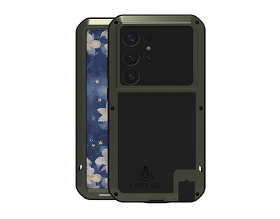 Samsung Galaxy S25 Ultra Hoes - Love Mei Metalen Case - Extreme Protection - Groen