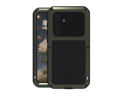 Samsung Galaxy S25 Plus (S25+) Hoes - Love Mei Metalen Case - Extreme Protection - Groen