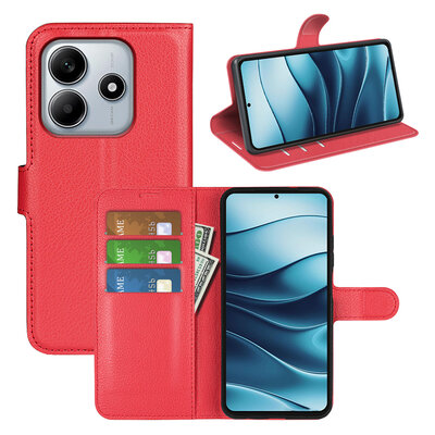 Xiaomi Redmi Note 14 5G Hoesje - MobyDefend Kunstleren Wallet Book Case (Sluiting Voorkant) - Rood
