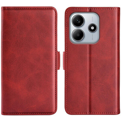 Xiaomi Redmi Note 14 5G Hoesje - MobyDefend Luxe Wallet Book Case (Sluiting Zijkant) - Rood