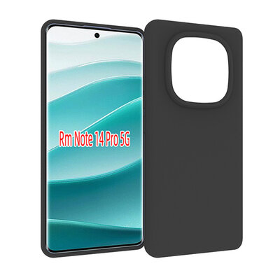 Xiaomi Redmi Note 14 Pro 5G Hoesje - MobyDefend TPU Backcover - Mat Zwart