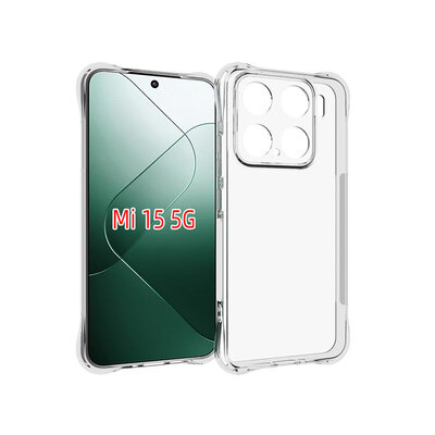 Xiaomi 15 Hoesje - MobyDefend Transparante Shockproof TPU Backcover - Verstevigde Hoeken - Volledig Doorzichtig