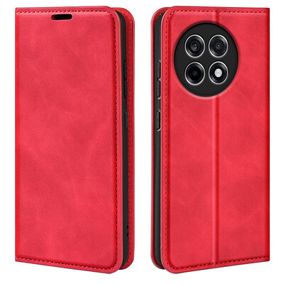 OnePlus 13R Hoesje - MobyDefend Luxe Wallet Bookcase (Magnetische Sluiting) - Rood